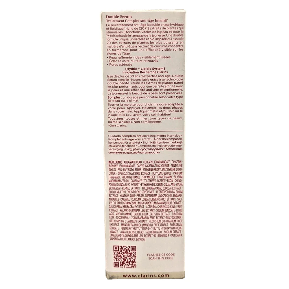 Clarins Double Serum Complete Age Control Concentrate 50ml/1.6oz New Authentic